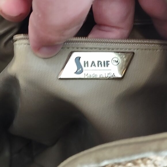 VNTG Sharif Rope Detailed Gold Leather Bucket Crossbody Bag Tasseled Medium - Picture 10 of 15